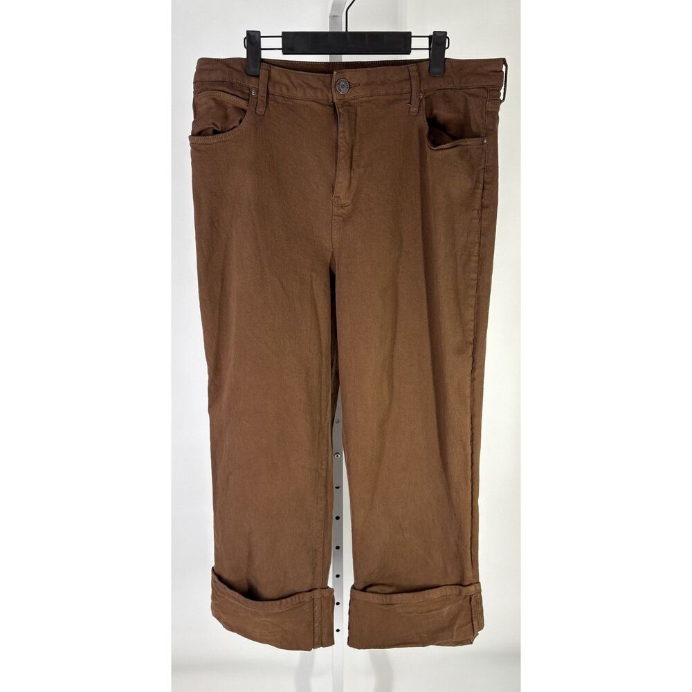 Kut from the Kloth chocolate brown cropped jeans